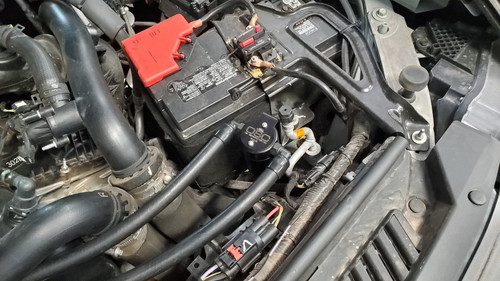 J&L 22-24 Ford Bronco Raptor 3.0L EcoBoost PCV Side Oil Separator 3.0 - Black Anodized - 3096P-B Photo - Mounted