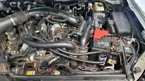 J&L 22-24 Ford Bronco Raptor 3.0L EcoBoost PCV Side Oil Separator 3.0 - Clear Anodized - 3096P-C Photo - Mounted