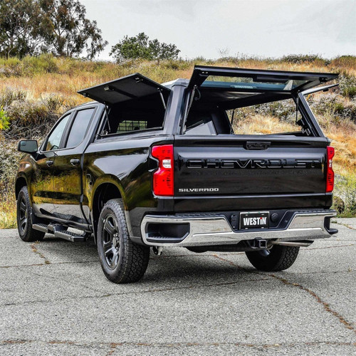 Westin EXP Truck Cap COMPLETE KIT A + BS (19-25 Chevy Silverado/GMC Sierra CC 1500 5.8ft. Bed) - 16-13955 Photo - Mounted