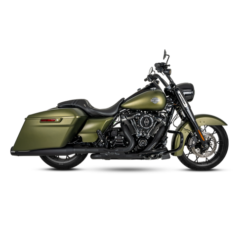 Vance & Hines 17-23 Harley Touring Models Blackbird 450 Slip-Ons - Black Contrast Finish End Caps - 46792 Photo - Primary