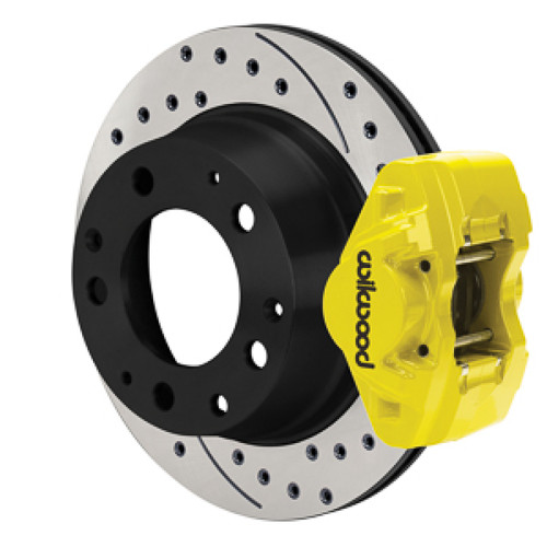 Wilwood 69-83 Porsche 911 D31 11.42in. Rear Brake Kit w/ Flex Lines - Drilled Rotors (Yellow) - 140-17655-DY Photo - Primary