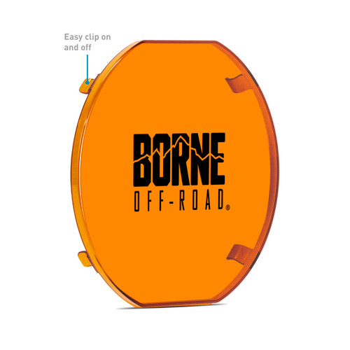 Borne Off-Road 7in Round Light Cover Amber - BNLT-COV-RD7YL Photo - Primary