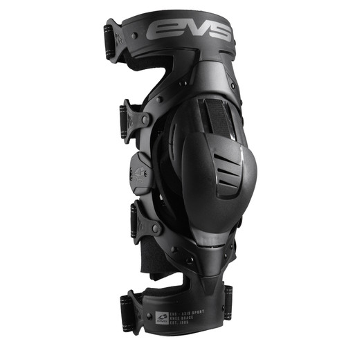 EVS Axis Sport Knee Brace Black/Black/Grey - Medium/Right - AXISS-BK/GY-MR User 1