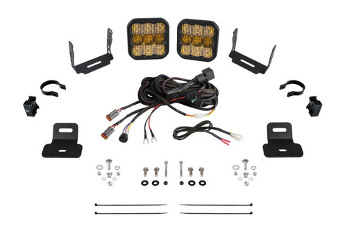 Diode Dynamics 17-24 Can-Am Maverick X3 SS5 Stage Series Ditch Light Kit - Sport Yellow Combo - DD7869 Photo - Primary