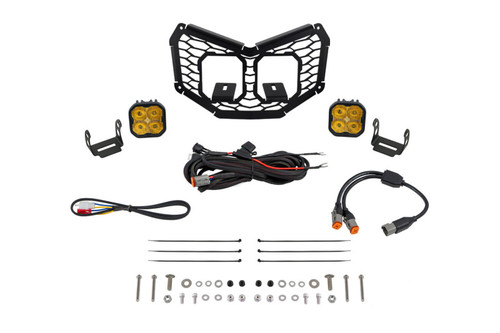 Diode Dynamics 17-24 Can-Am Maverick X3 Stage Series LED Grille Kit - Sport Yellow Fog - DD7881 Photo - Primary