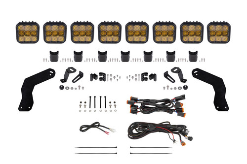 Diode Dynamics 17-24 Can-Am Maverick X3 SS5 Sport CrossLink Roof Lightbar Kit - Yellow Combo - DD7891 Photo - Primary