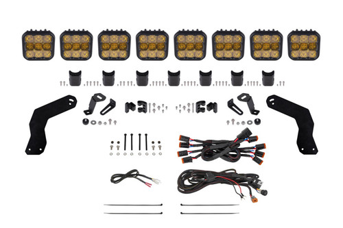 Diode Dynamics 17-24 Can-Am Maverick X3 SS5 Pro CrossLink Roof Lightbar Kit - Yellow Combo - DD7893 Photo - Primary