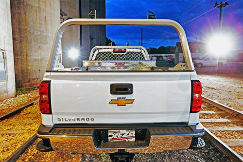 Deezee Universal Chevrolet Silverado Cargo Management Rear Rack - Standard Silver - DZ95054R Photo - Mounted