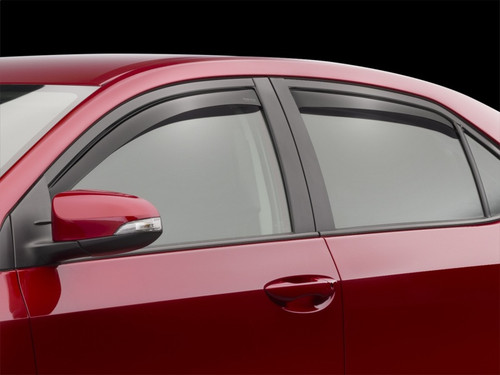 WeatherTech 14-19 Toyota Corolla (Incl. iM) Front&Rear Side Window Deflectors - Dark Smoke - 82745IM Photo - Mounted