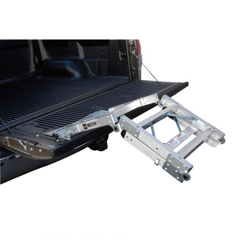 Westin Truck-Pal Tailgate Ladder - Aluminum - 10-3000 Photo - Mounted