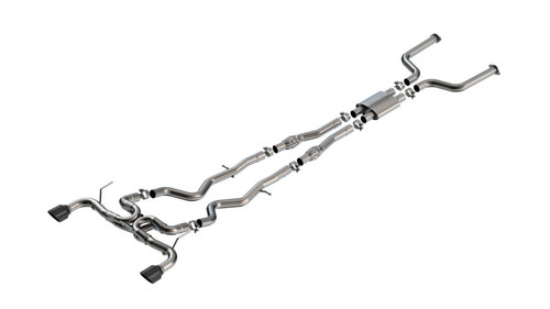Borla 16-24 Infinity Q50 (Auto V6) ATAK Cat Back - 4.5in Black Chrome Tip - 140978BC Photo - Primary