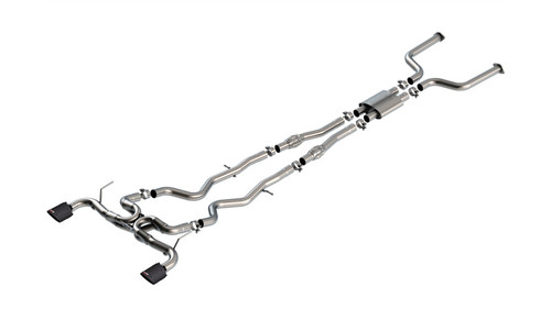 Borla 16-24 Infinity Q50 (Auto V6) ATAK Cat Back - 4.5in Carbon Fiber Black Anodized Tip - 140978CFBA Photo - Primary