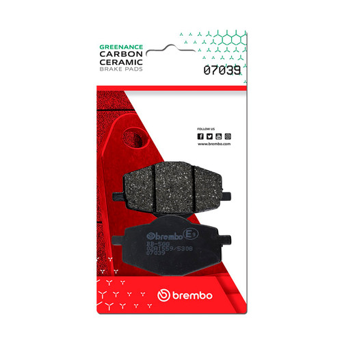 Brembo OE Mbk Flame/Yamaha Dt/Yamaha Tzr/Yamaha Xc/Yamaha Crypton Carbon Ceramic Brake Pad - Rear - 07039 User 1