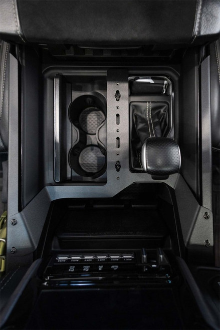 Addictive Desert Designs 2021+ RAM 1500 TRX Center Console Molle Panels & Digital Device Bridge - AC6202201NA Photo - Mounted
