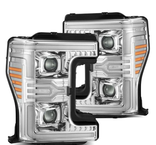 AlphaRex 17-19 Ford F-250/350/450/550 Super Duty LUXX-Series LED Proj Headlights Chrome w/SS & SBDRL - 880346 User 1