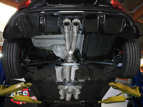 aFe 14-24 Mini Cooper S MACH Force-Xp 3in to 2-1/2in 304SS Cat-Back Exhaust w/ Polished Tip - 49-36354-P Photo - Mounted