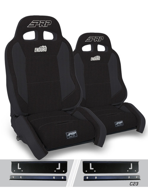 PRP Seats 97-02 Jeep Wrangler TJ Enduro Elite Suspension Seat Crawl Edition (Pair) - Black - A90010-C23-50 Photo - Primary