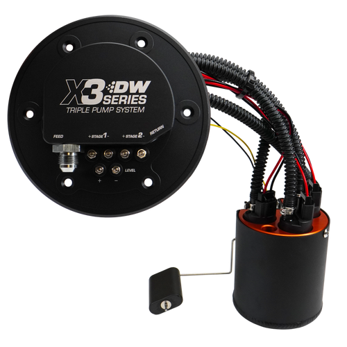 DeatschWerks 98-04 Ford Mustang X3 Module with DW430C Pumps and Install Kit - 9-437-7034 Photo - Primary