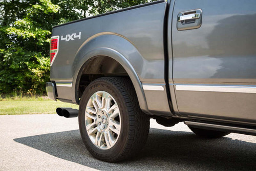 Roush 10-14 Ford F-150 / Raptor 6.2L Side Exit Black Tip Cat Back Exhaust - 421711-BLK Photo - Close Up