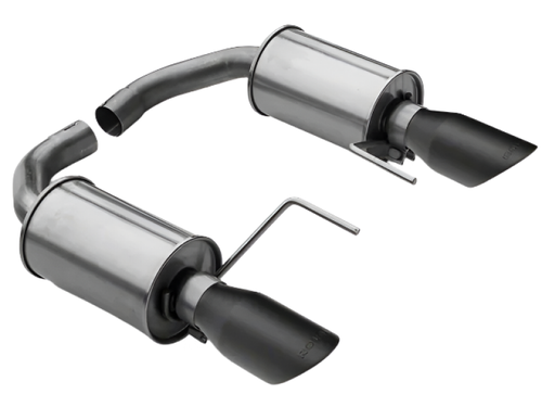 Roush 15-26 Mustang V6 / EcoBoost Black Tip Axle Back Exhaust - 421837-BLK Photo - Close Up