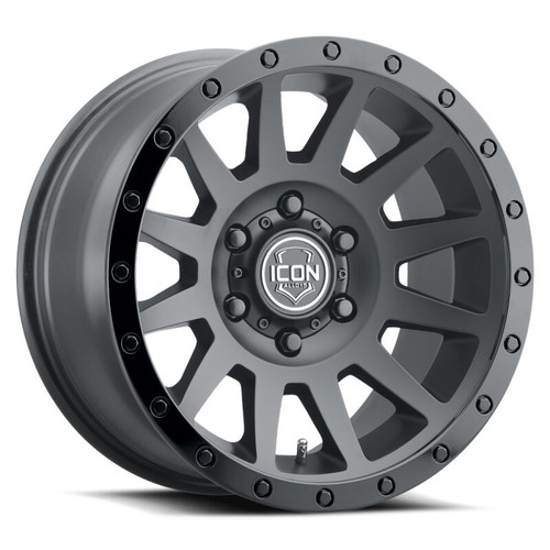 ICON Compression 18x9 6x135 6mm Offset 5.25in BS 87.1mm Double Black Wheel - 2018906352DB Photo - Primary
