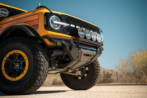 DV8 Offroad 21-25 Ford Bronco Tube Serries Front Bumper - Black Powdercoat - FBBR-08 Photo - out of package