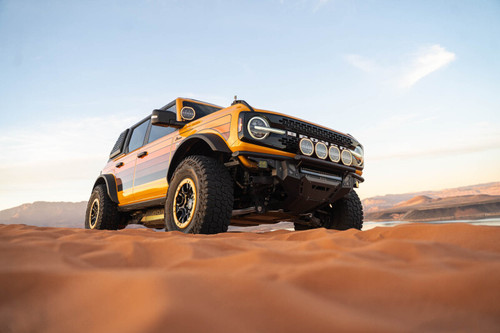 DV8 Offroad 21-25 Ford Bronco Tube Serries Front Bumper - Black Powdercoat - FBBR-08 Photo - out of package