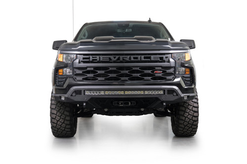 Addictive Desert Designs 22-25 Chevy Silverado 1500 Stealth Fighter Front Bumper w/ Winch Mount - F140152980103 Photo - Close Up
