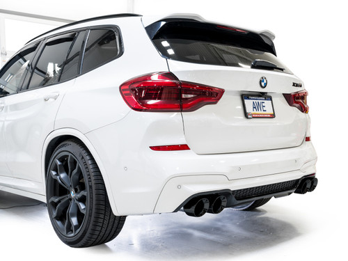 AWE Tuning 20-25 BMW X3 M/M Comp (F97) AWD SwitchPath Axle-Back Exhaust - Diamond Black Tips - 3025-43301 Photo - Mounted