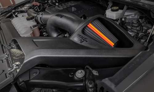 K&N 21-24 Chevrolet Silverado 1500 V8 5.3L/6.2L F/L NextGen Dryflow Cold Air Intake - 50-2617D Photo - Mounted