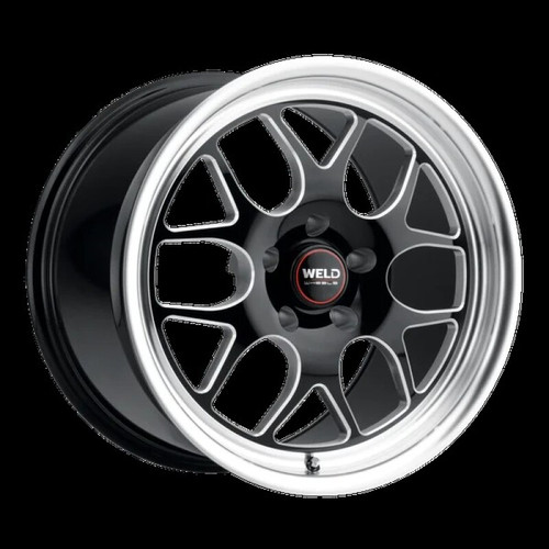 Weld Solana Drag 15x10 / 5x120 BP / ET45 /  7.27in BS / 78.1 Dia  - Gloss Black Milled Wheel - S160B0022P45 Photo - Primary