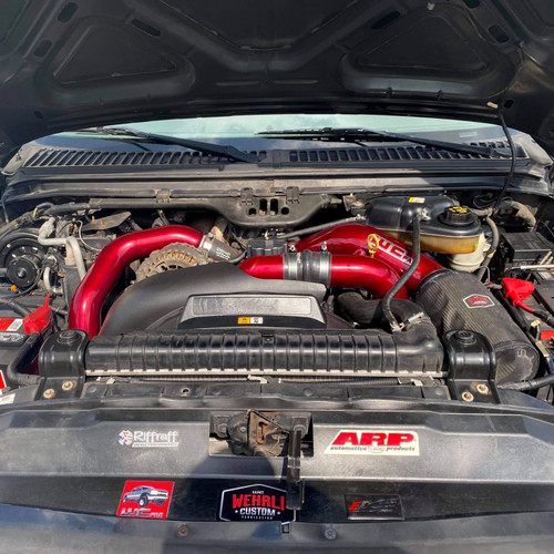 Wehrli 03-07 Ford 6.0L Powerstroke 4in Intake Kit - Gun Metal - WCF100333-GM User 3