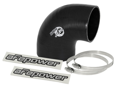 afe Magnum FORCE Intake Coupling Kit (3-1/2 IN to 3 IN ID x 90 Deg.) Elbow Reducing Coupler - Black - 59-00068 Photo - Primary