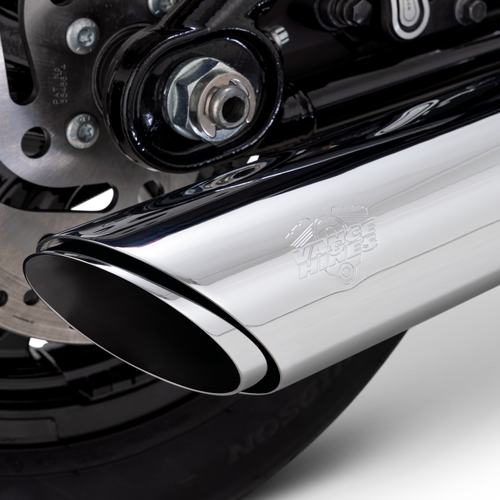 Vance & Hines 2025+ HD Softail Twin Slash 4in Round Chrome Slip-On Exhaust - 16750 Photo - Primary