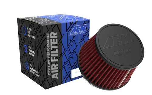 AEM Air Filter 5in Flange 6-1/2inb 5-1/8int 4inh - 21-2072DK Photo - out of package