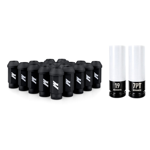 Mishimoto Steel Locking Lug Nuts M14x1.5 20pc Set Black - MMLG-M14-20LBK Photo - Primary