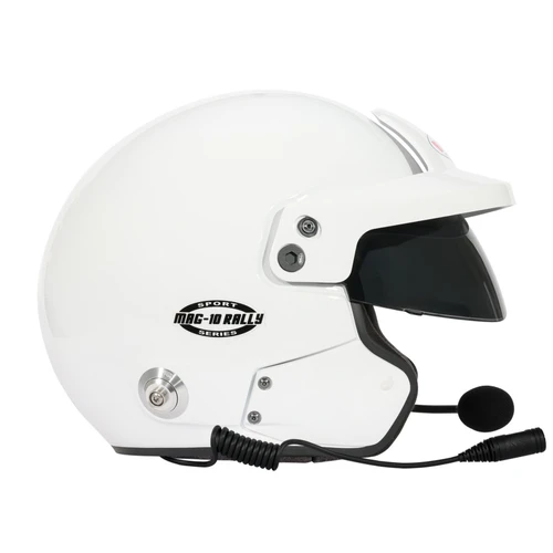 Bell Helmet Mag-10 Rally Sport White (Hans) Sml(57-58) Fia8859-2024 - 1443A23 Photo - Close Up