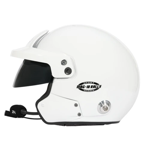 Bell Helmet Mag-10 Rally Sport White (Hans) Sml(57-58) Fia8859-2024 - 1443A23 Photo - Close Up