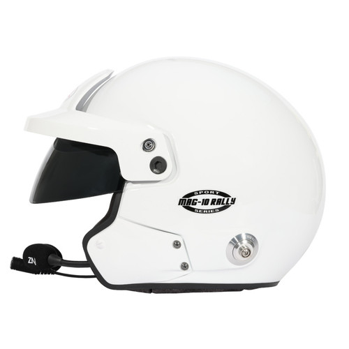 Bell Helmet Mag-10 Rally Sport White (Hans) Med(58-59) Fia8859-2024 - 1443A24 Photo - Close Up
