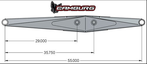 Camburg Race Series 55in. Lower Links (pair) - CAM-020081 Line Art