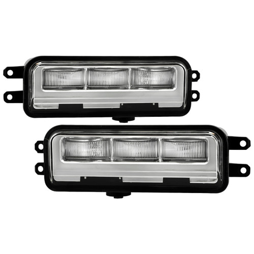 Spyder 22-24 Toyota Tundra OEM Full LED Fog Lights w/Switch - Clear (FL-CL-TTU2022-LED-C) - 9051029 Photo - Primary
