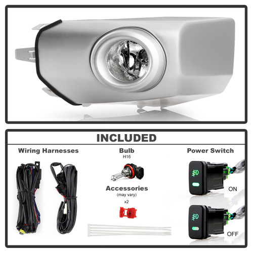 Spyder 07-14 Toyota FJ Cruiser OEM Style Fog Lights w/ Switch - Clear F-TFJ07-C - 9052224 User 1