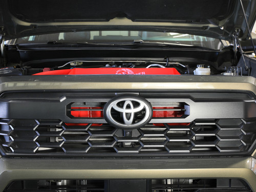 aFe POWER Red Edition Dynamic Air Scoop XL for Intake Kits 50-70119D and 50-70119R - 50-70119AR Photo - Mounted