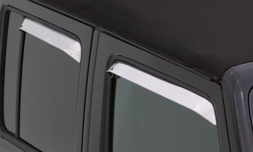 AVS 77-85 Buick Lesabre Ventshade Front & Rear Window Deflectors 4pc - Stainless - 14106 Photo - Mounted