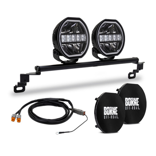 Borne Off-Road 2021+ Ford Bronco Direct Fit Lights - Standard Bumper - 2in x 7in Round - Up - BNLT-BR-21S-B27U User 1