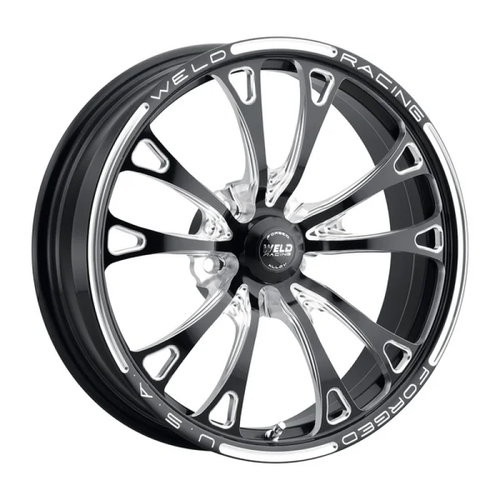 Weld V-Series 1-Piece 17x4.5 / 5x4.5 BP / 2.2in. BS Gloss Black Milled Wheel - 84C-1704204-B Photo - Primary