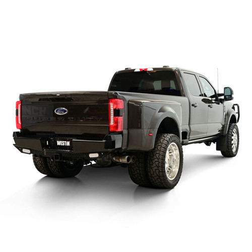 Westin 23-25 Ford F-250/350/450/550/600 HDX Bandit Rear Bumper - Black - 58-341205 Photo - Mounted