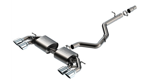 Borla 22-25 Volkswagen Golf R S-type Cat-Back Exhaust - Dual 4.5in Stainless Tips - 141029 Photo - Primary