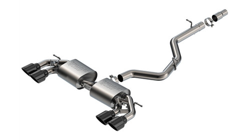 Borla 22-25 Volkswagen Golf R S-type Cat-Back Exhaust - Dual 4.5in Black Chrome Tips - 141029BC Photo - Primary