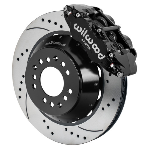 Wilwood Narrow Superlite 6R Front Kit 14.00in Drilled & Slotted Rotors - Black - 140-17986-D Photo - Primary